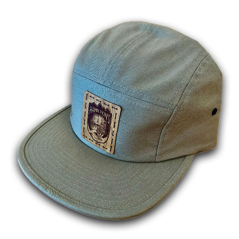 Hamilton's Bamboo Logo Patch 5 Panel Cap in khaki