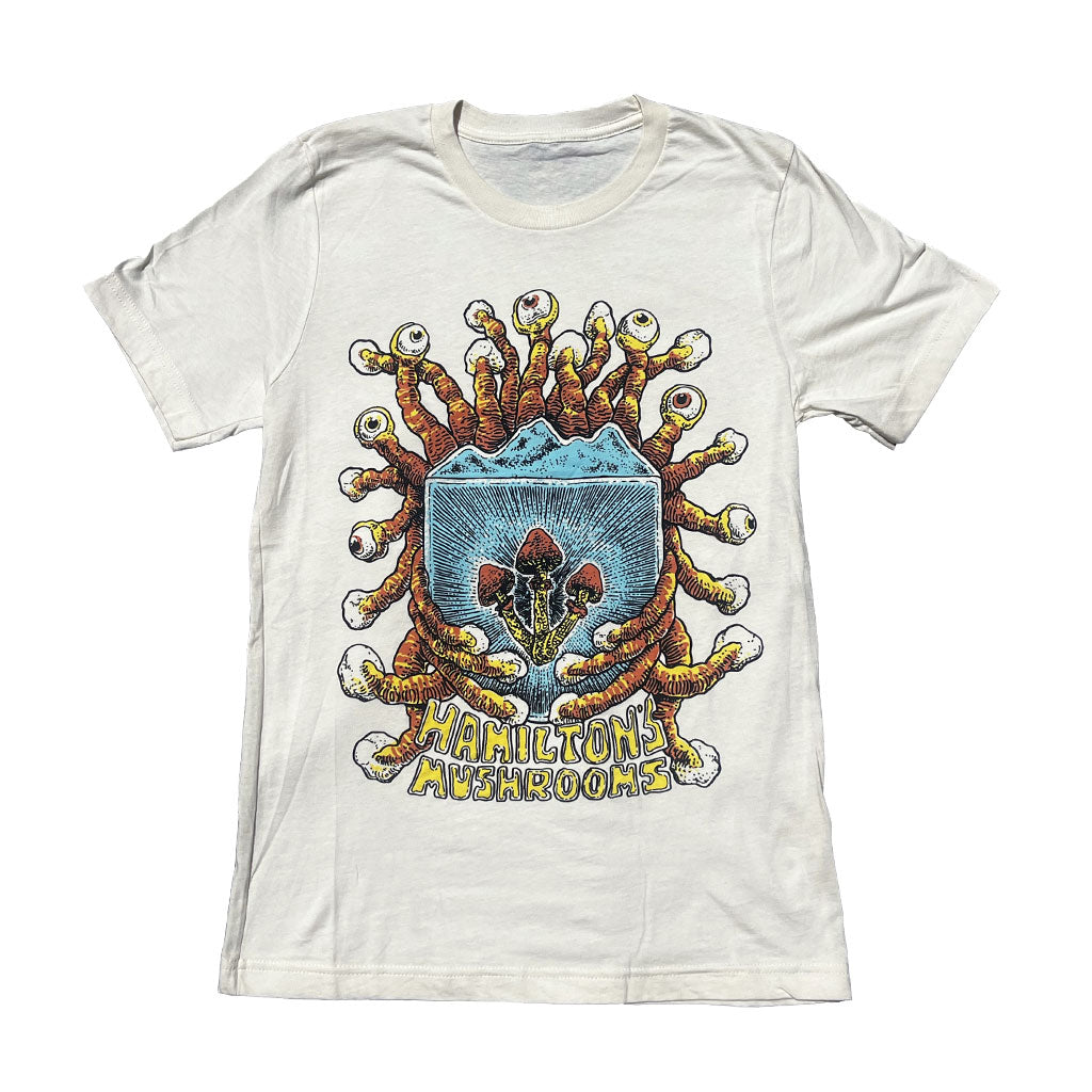 Reishi eyes by corvidopolis T-shirt in white