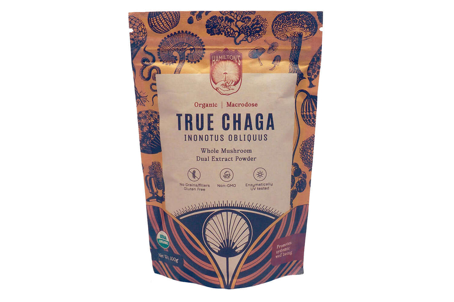 True Chaga product packaging for Hamilton's Mushrooms
