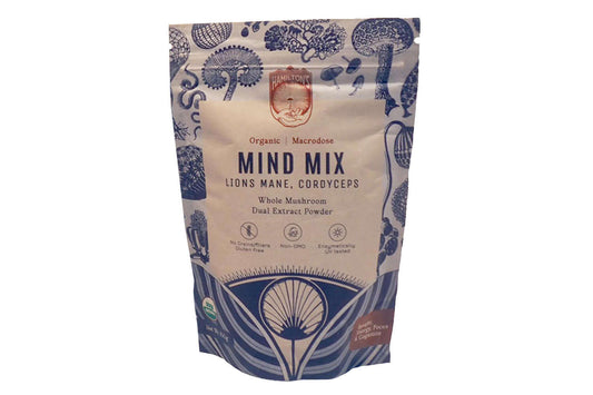 Mind Mix packaging for Hamilton's Mushrooms: front