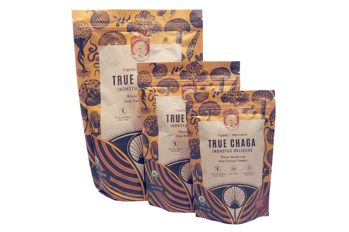 True Chaga product packaging for Hamilton's Mushrooms