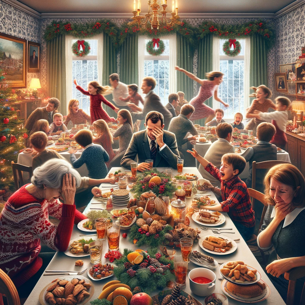 ai image of a decadent holiday feast