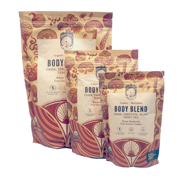 Hamilton's Body Blend | Chaga | Reishi | Cordyceps | Turkey tail | Immune Support | Longevity | Well-being