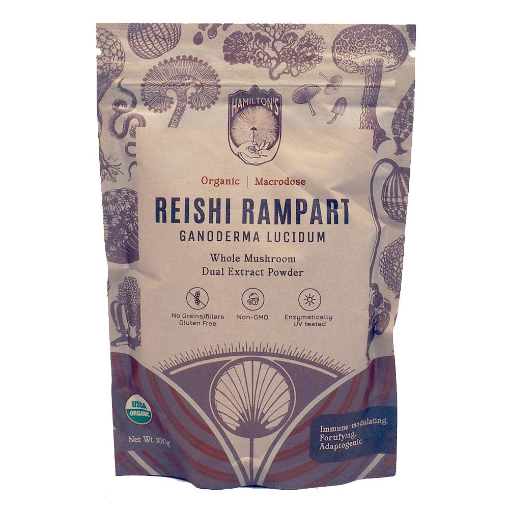Hamilton's Reishi Rampart | Immune Support | Inflammation Support | Heart Health | Wellbeing | Front Packaging