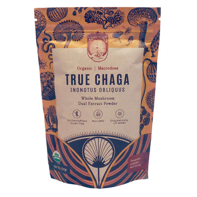True Chaga product packaging for Hamilton's Mushrooms